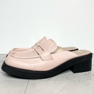 New! BP Anikka Pink Faux Leather Loafer Mule 11M